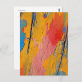 Kleurrijke verfspatten briefkaart (Voorkant / Achterkant)