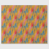 Kleurrijke verfspatten cadeaupapier (Vlak)