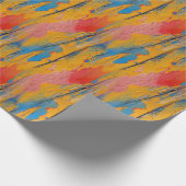 Kleurrijke verfspatten cadeaupapier (Hoek)