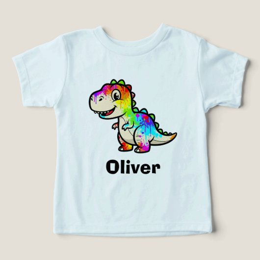 Kleurrijke verfspatten dinosaurus (Design voorkant)