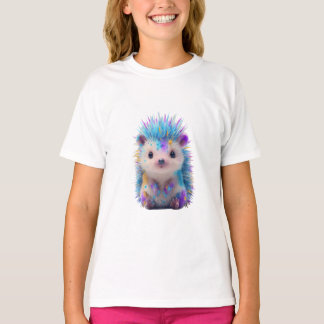 Kleurrijke verfspatten egel kinderen t-shirt
