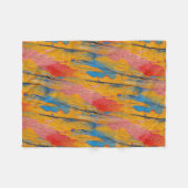 Kleurrijke verfspatten fleece deken (Voorkant (Horizontaal))