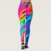 Kleurrijke verfspatten leggings (Achterkant)