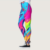 Kleurrijke verfspatten leggings (Links)