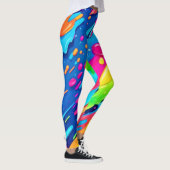 Kleurrijke verfspatten leggings (Rechts)