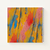Kleurrijke verfspatten notitieboek (Achterkant)
