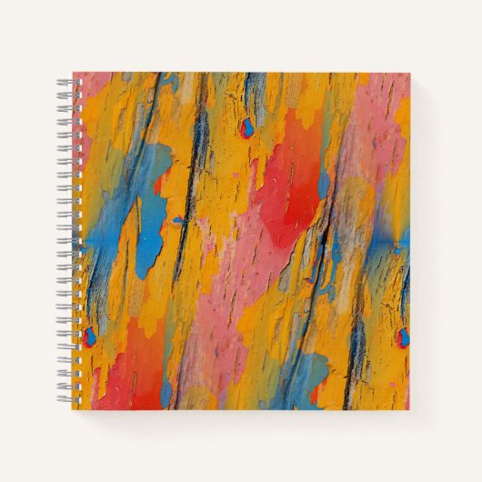 Kleurrijke verfspatten notitieboek (Voorkant)