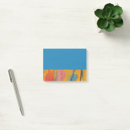 Kleurrijke verfspatten post-it® notes (Kantoor)