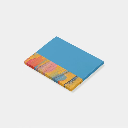 Kleurrijke verfspatten post-it® notes (Schuin)