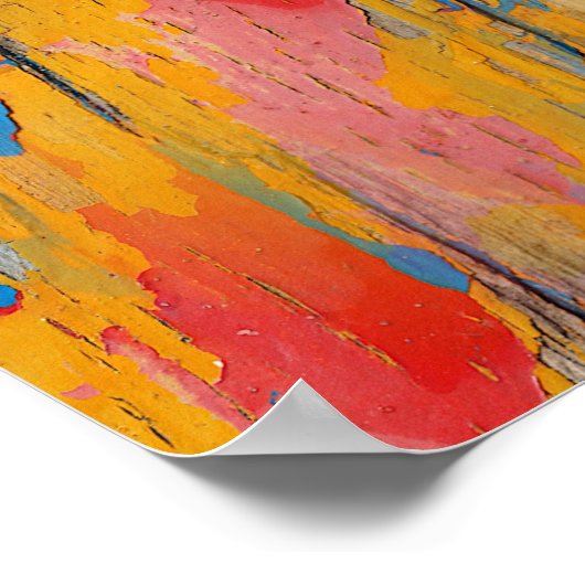 Kleurrijke verfspatten poster (Hoek)