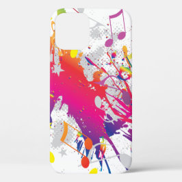 Kleurrijke verfspetters met muzieknoten Case-Mate iPhone case