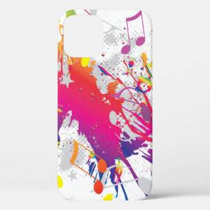 Kleurrijke verfspetters met muzieknoten Case-Mate iPhone case