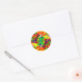 Kleurrijke verfsticker ronde sticker (Envelop)