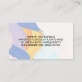 Kleurrijke verfstreken | Creatief Artistiek Visitekaartje (Achterkant)