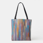 Kleurrijke verfstrepen tote bag (Achterkant)
