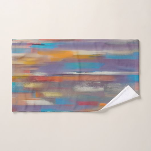 Kleurrijke verfstromen bad handdoek (Handdoek)
