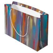 Kleurrijke verfstromen groot cadeauzakje (Achterkant Gekanteld)