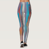 Kleurrijke verfstromen leggings (Achterkant)