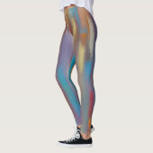 Kleurrijke verfstromen leggings (Links)