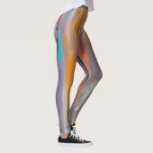 Kleurrijke verfstromen leggings (Rechts)