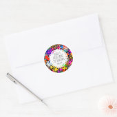 Kleurrijke verfvlek — doe-het-zelfkrakers ronde sticker (Envelop)