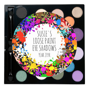 Kleurrijke verfvlek — doe-het-zelfkrakers ronde sticker