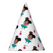 Kleurrijke Verjaardag Ballerina jurk Feesthoedjes (Rechts)