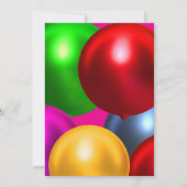 Kleurrijke Verjaardag Ballon Party Kaart (Achterkant)
