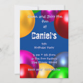 Kleurrijke Verjaardag Ballon Party Kaart (Voorkant)