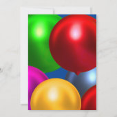 Kleurrijke Verjaardag Ballon Party Kaart (Achterkant)