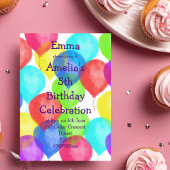 Kleurrijke Verjaardag Ballon Party Kaart