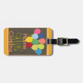 Kleurrijke Verjaardag Ballonnen Graphic Art Design Bagagelabel (Voorkant horizontaal)