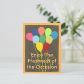 Kleurrijke Verjaardag Ballonnen Graphic Art Design Briefkaart (Staand voorkant)