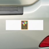 Kleurrijke Verjaardag Ballonnen Graphic Art Design Bumpersticker (Op auto)
