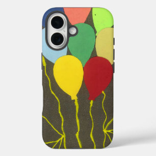 Kleurrijke Verjaardag Ballonnen Graphic Art Design iPhone 16 Hoesje