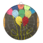 Kleurrijke Verjaardag Ballonnen Graphic Art Design Dartbord (Voorkant)