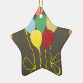 Kleurrijke Verjaardag Ballonnen Graphic Art Design Keramisch Ornament (Links)