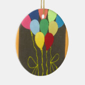 Kleurrijke Verjaardag Ballonnen Graphic Art Design Keramisch Ornament (Rechts)