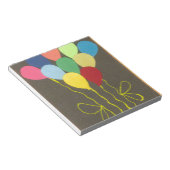 Kleurrijke Verjaardag Ballonnen Graphic Art Design Notitieblok (Schuin)