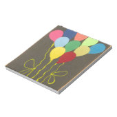 Kleurrijke Verjaardag Ballonnen Graphic Art Design Notitieblok (Linkerzijde)