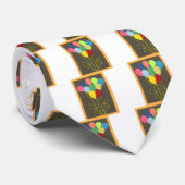 Kleurrijke Verjaardag Ballonnen Graphic Art Design Stropdas (Opgerold)