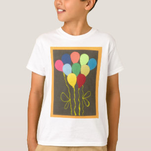Kleurrijke Verjaardag Ballonnen Graphic Art Design T-shirt