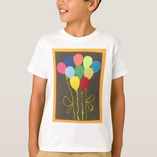 Kleurrijke Verjaardag Ballonnen Graphic Art Design T-shirt (Voorkant)