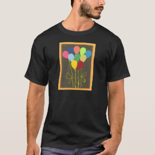 Kleurrijke Verjaardag Ballonnen Graphic Art Design T-shirt