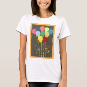 Kleurrijke Verjaardag Ballonnen Graphic Art Design T-shirt