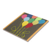 Kleurrijke Verjaardag Ballonnen Graphic Art Design Tegeltje (Zijkant)