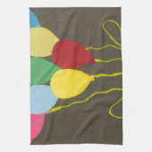 Kleurrijke Verjaardag Ballonnen Graphic Art Design Theedoek (Verticaal)