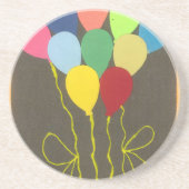 Kleurrijke Verjaardag Ballonnen Graphic Art Design Zandsteen Onderzetter (Voorkant)