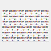 Kleurrijke Verjaardag Ballonnen Wrapping Paper She (Voorkant 2)