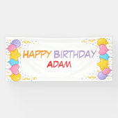 Kleurrijke Verjaardag Banner Interieurontwerp (Horizontaal)